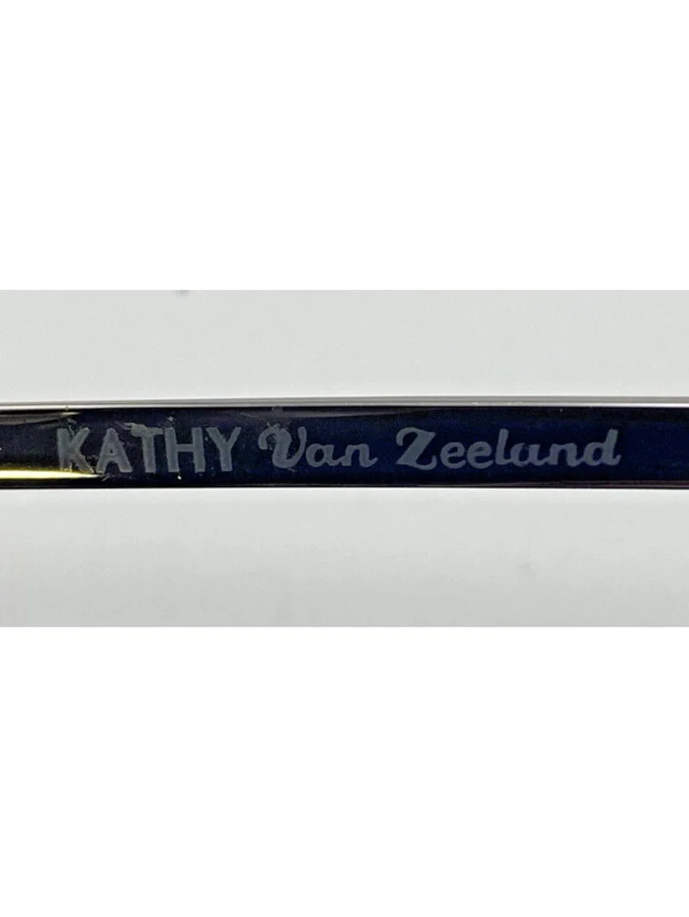 Kathy Van Zeeland Aviator Sunglasses Brown Gradient Blue Accent Women